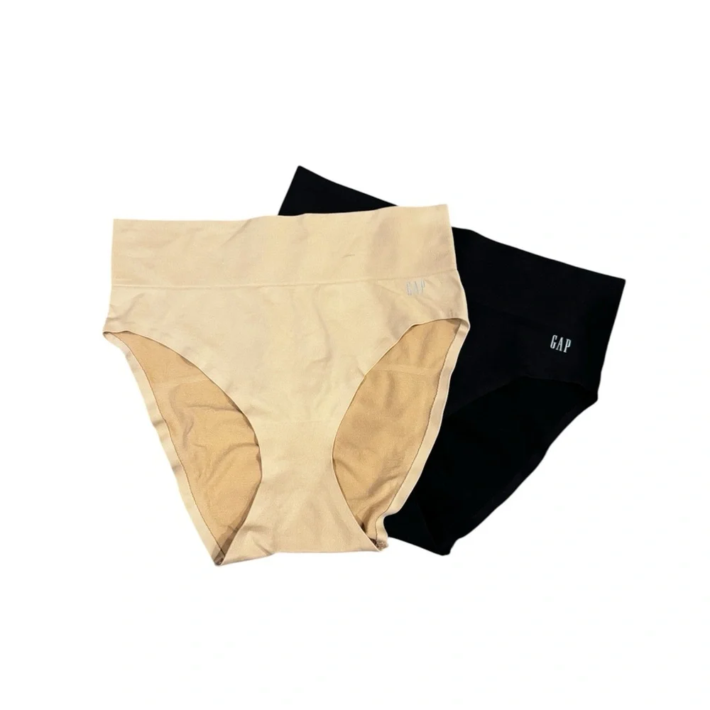GAP gapbody Women's Beige and Black Shapewear shaping brief nwot - Picture 2 of 6